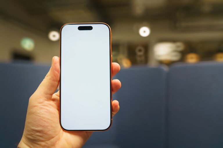 Hand holding phone