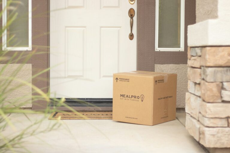 Courier package doorstep