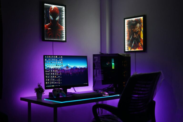Gaming setup desk