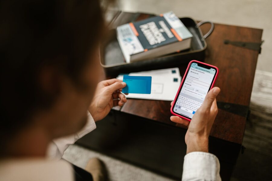 Person using banking
