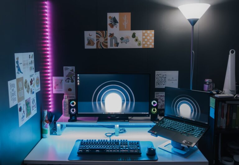Gamer desk computer