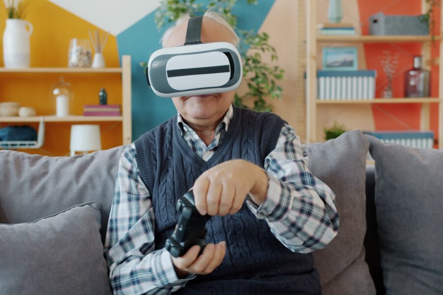 Person using headset