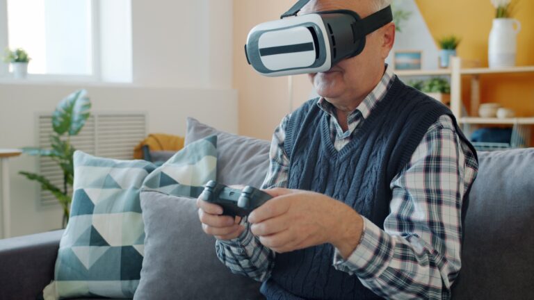 Person using headset