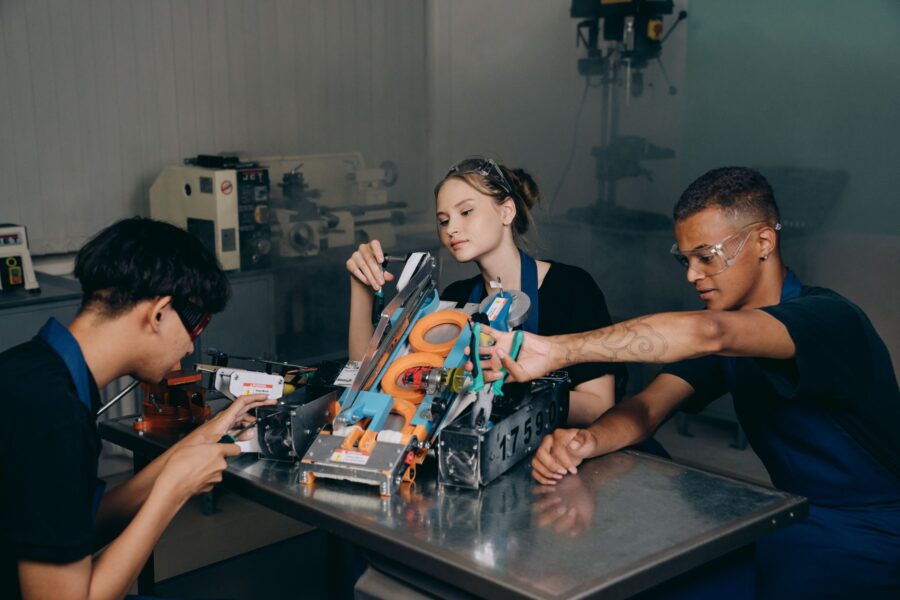 Students building open