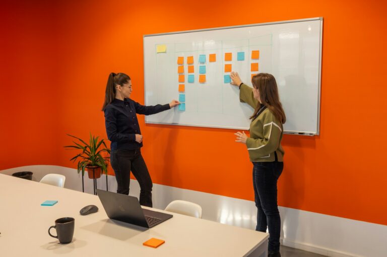 Coworkers meeting room
