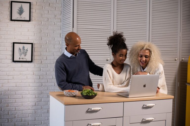 Family using smart