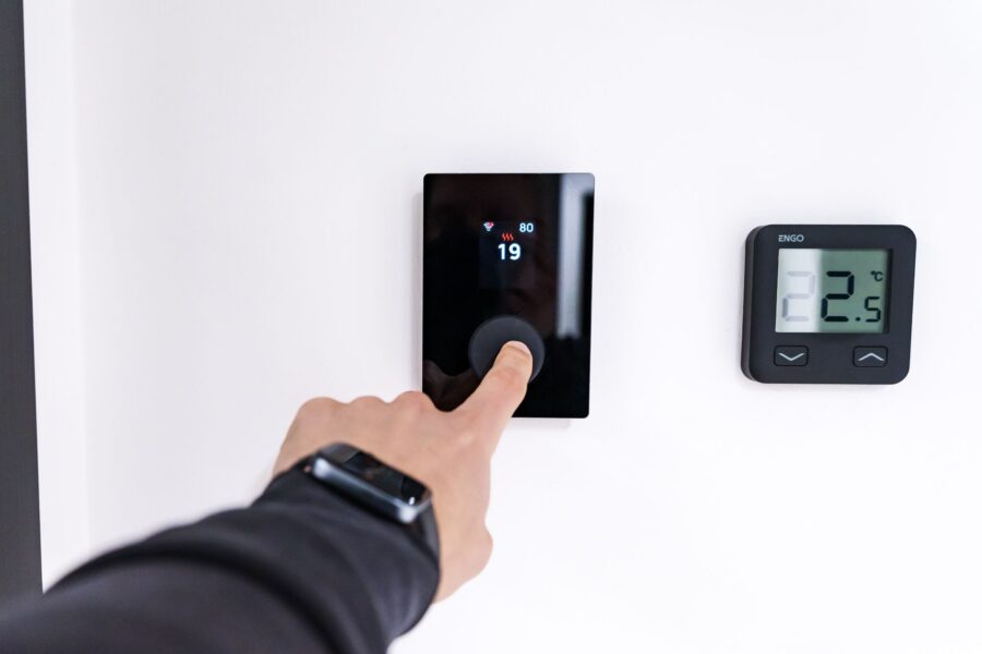 Smart thermostat wall